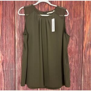 Soft Surroundings Teagan Tank Top Blouse Brown Sleeveless Size Large NWT